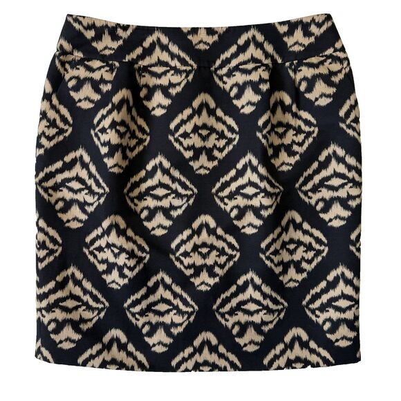 Talbots Dresses & Skirts - Talbots Collection Cotton/Silk Blend Skirt, Black & Tan, 12